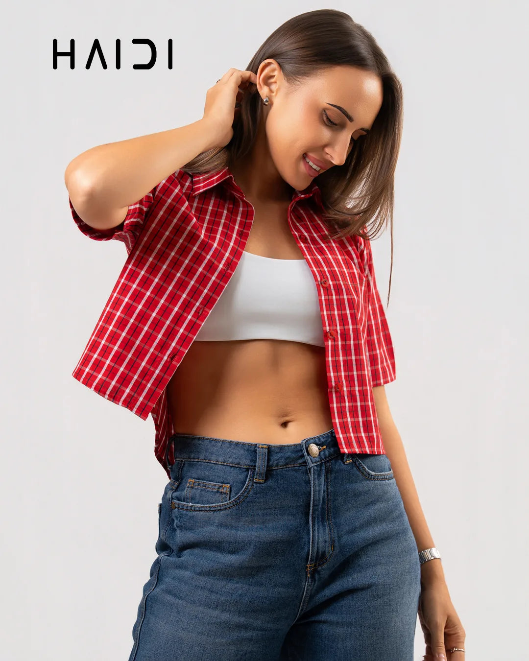 Crop top - KB0013 - Check R