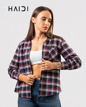 Check Shirt - KB0019 - Maroon