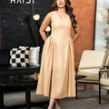 Midi Dress - KB0020A - Beige