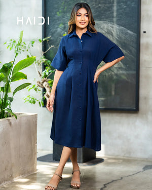 Midi Dress - KB0023 - Navy