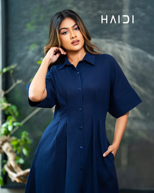 Midi Dress - KB0023 - Navy