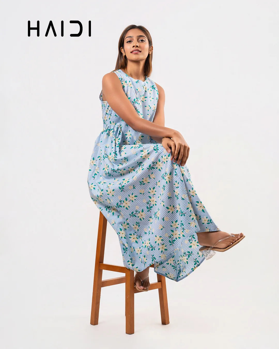 Midi Dress - KB0020 GINGHAM W