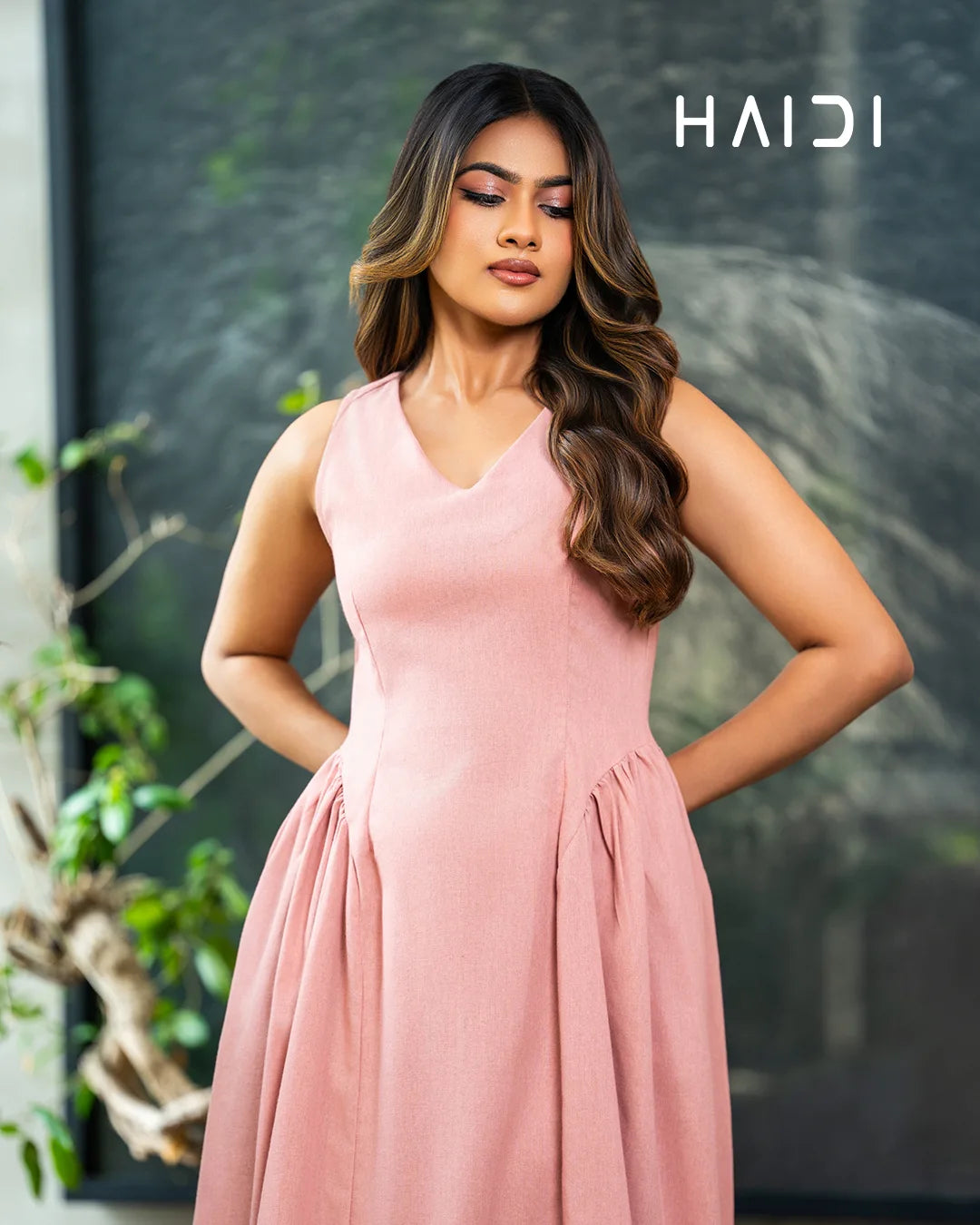 Midi Dress - KB0020A - PINK