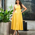 Midi Dress - KB0020A - YELLOW