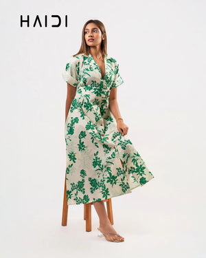 Midi Dress - KB0022 FLORAL