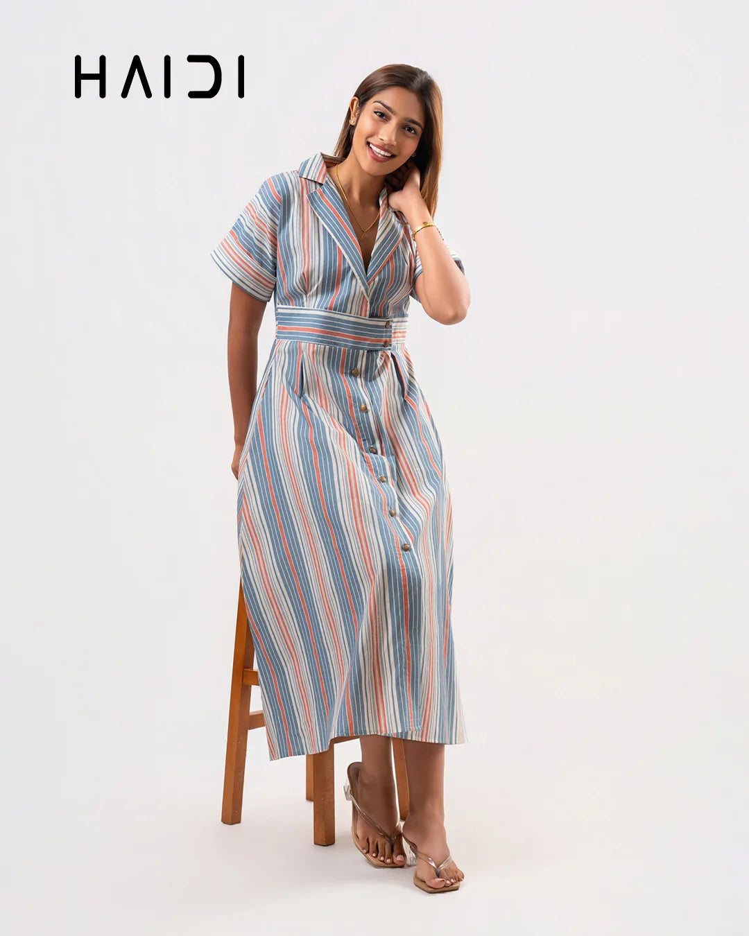 Midi Dress - KB0022 STRIPE