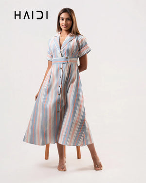 Midi Dress - KB0022 STRIPE