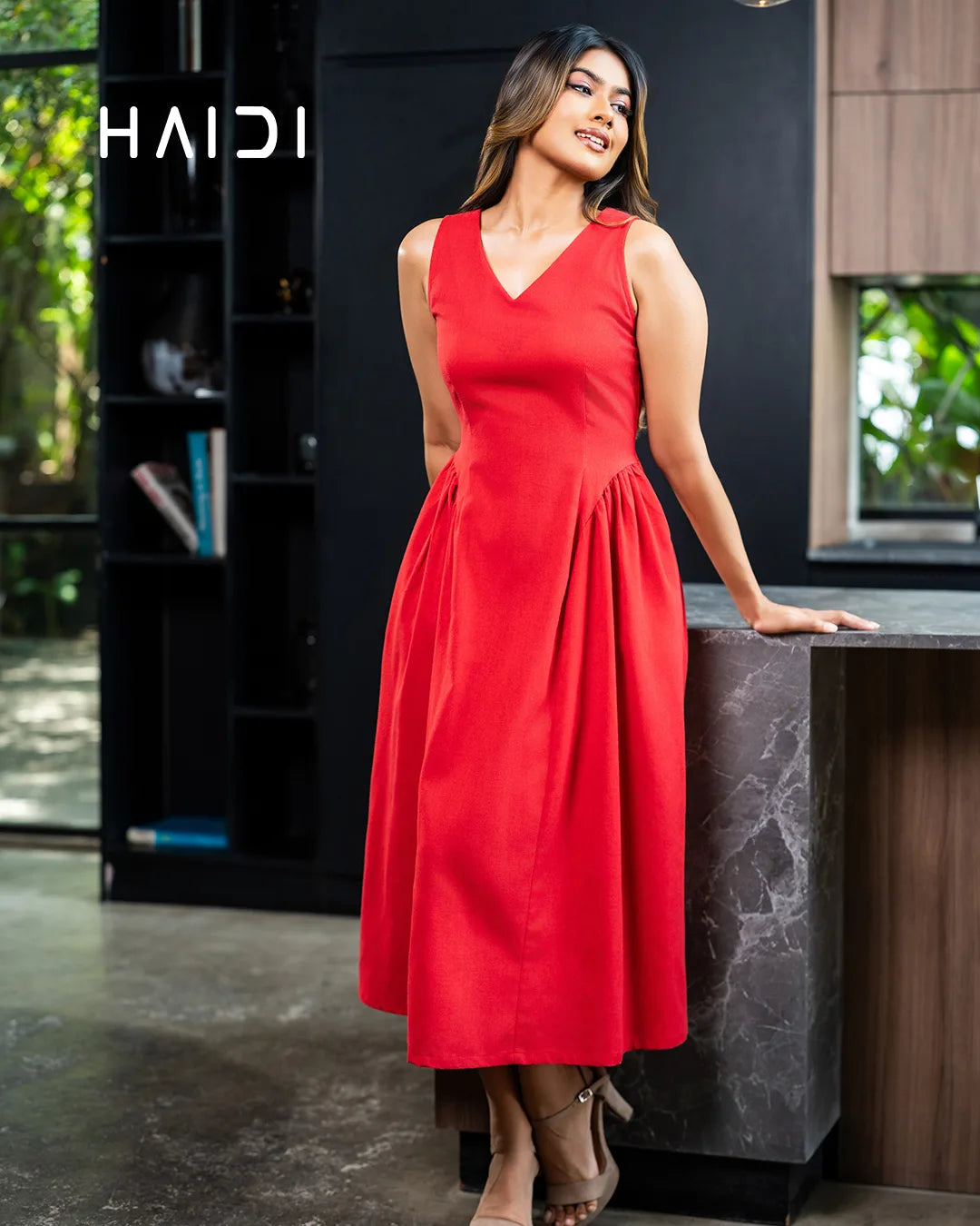 Midi Dress - KB0020A - RD