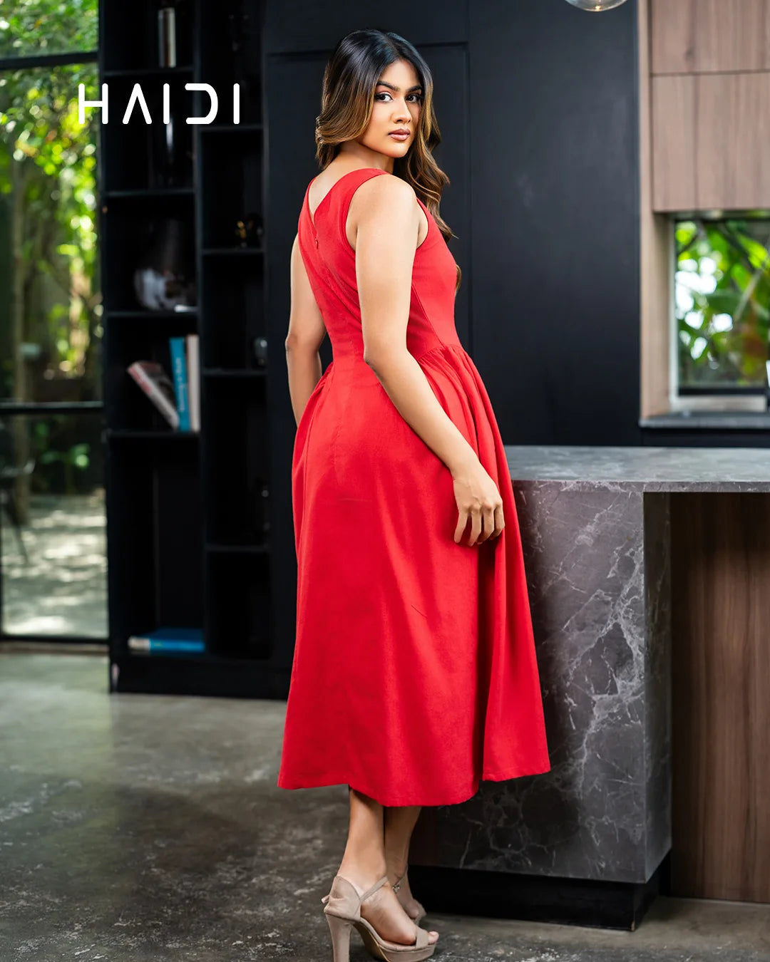 Midi Dress - KB0020A - RD