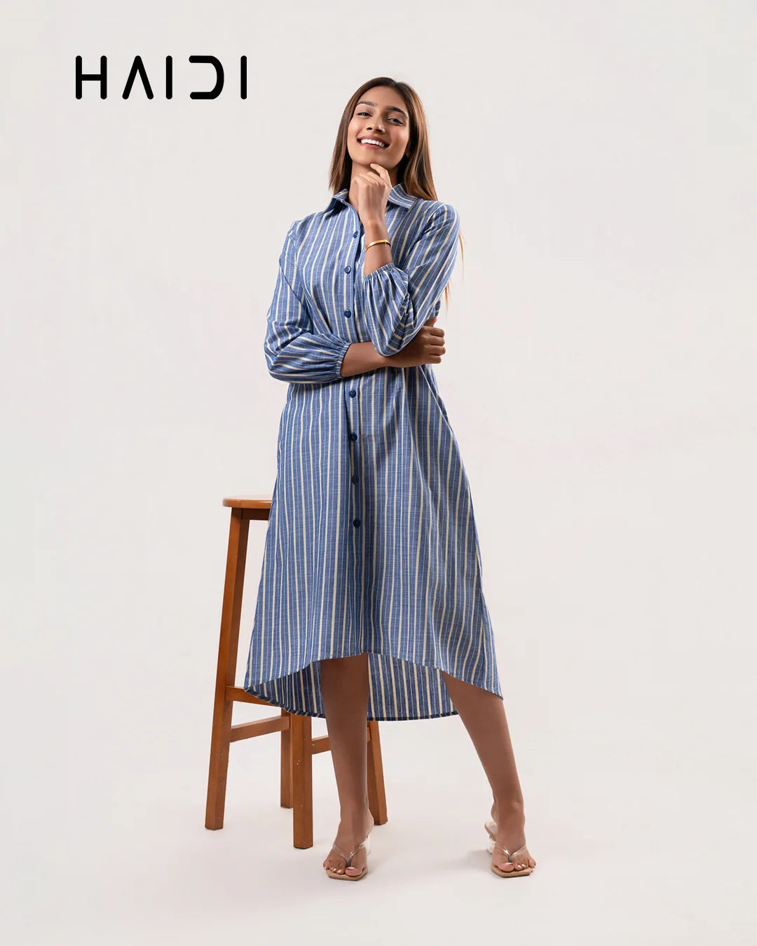 Midi Dress - KB0007 STRIPE BL