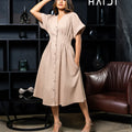 Midi Dress - KB0024 - BEIGE
