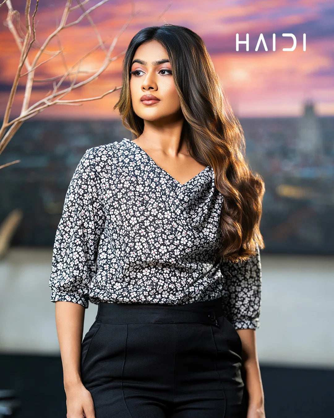 Office wear blouse - AB1553 - Floral