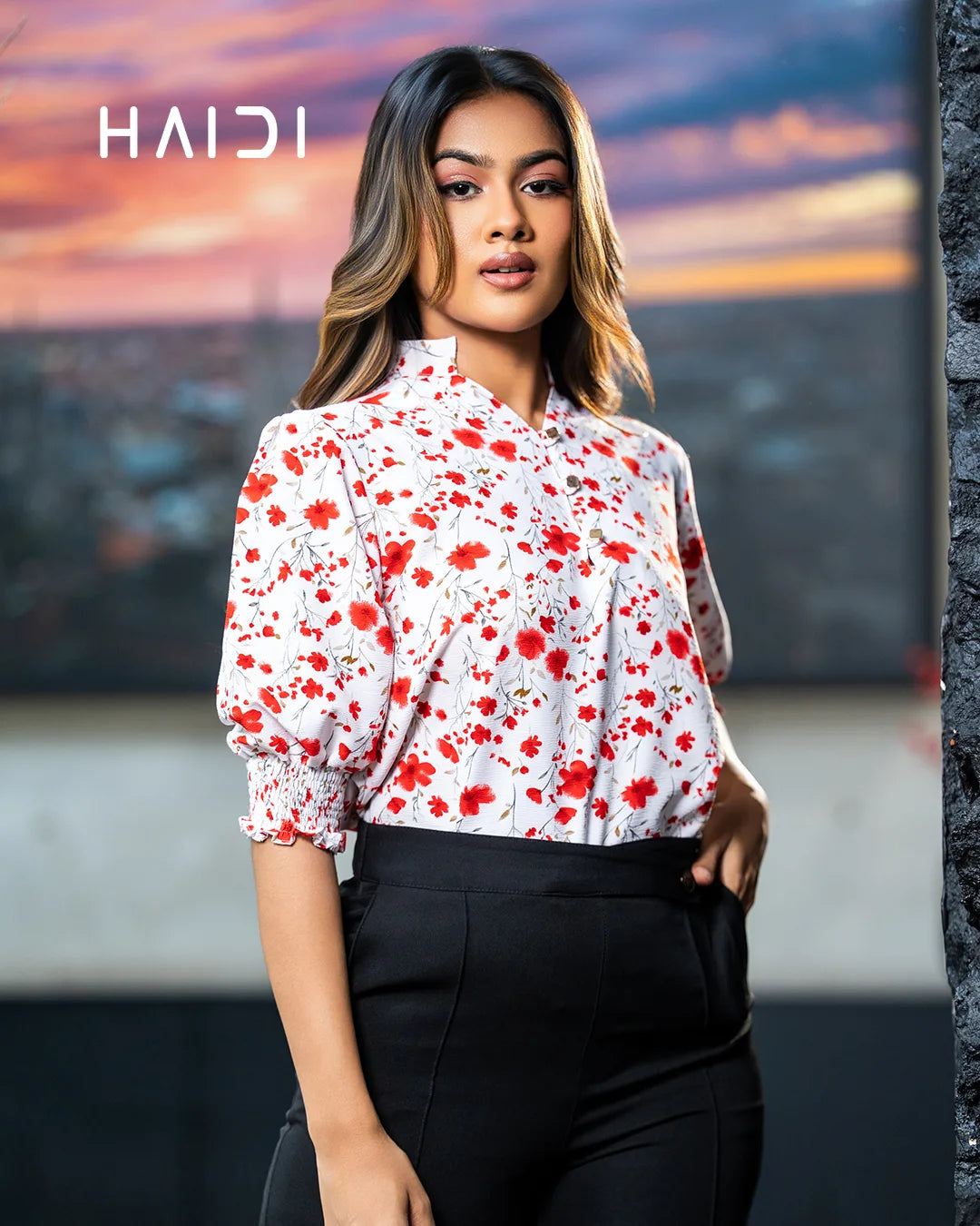 Office Wear Blouse – AB1570 - Red