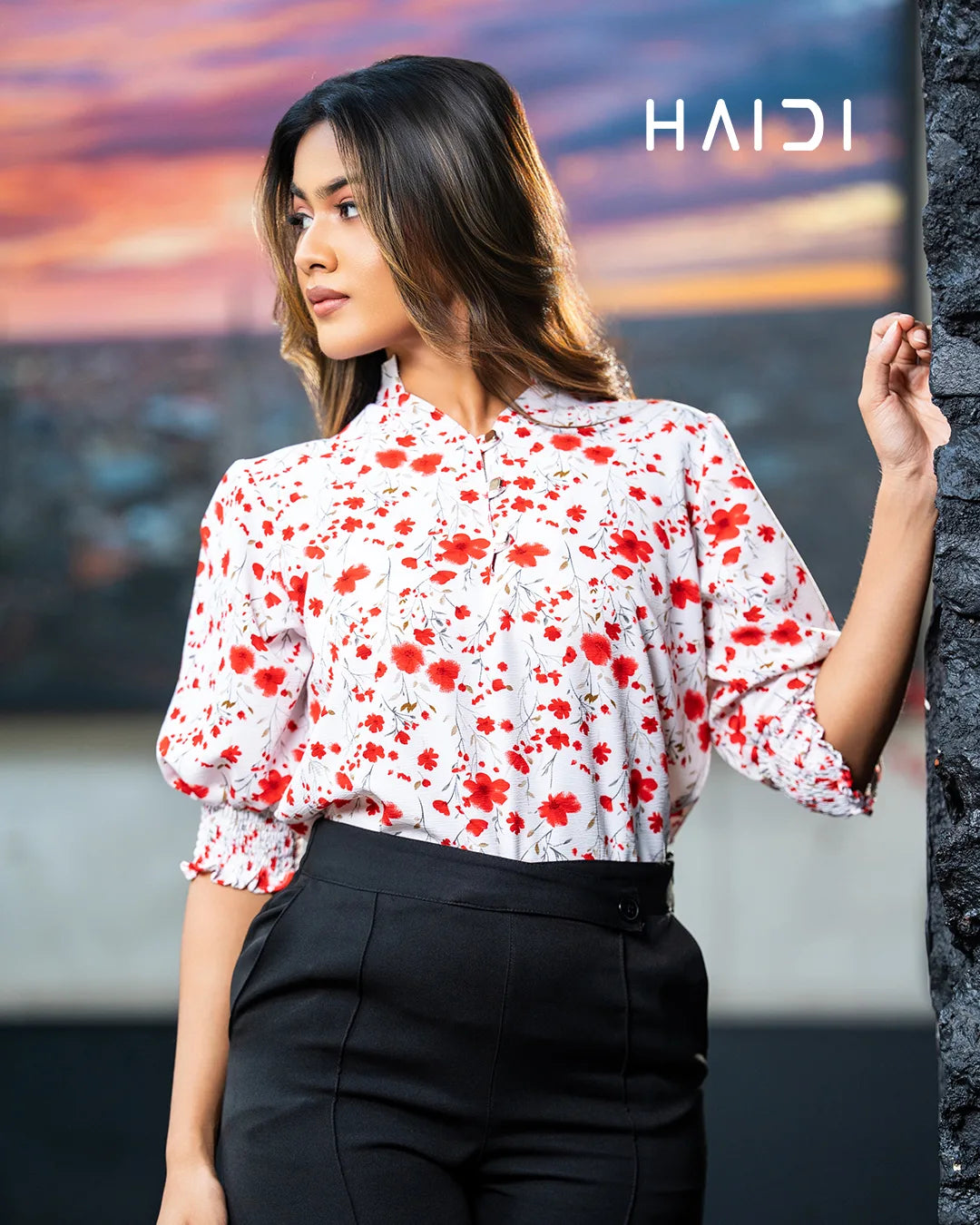 Office Wear Blouse – AB1570 - Red