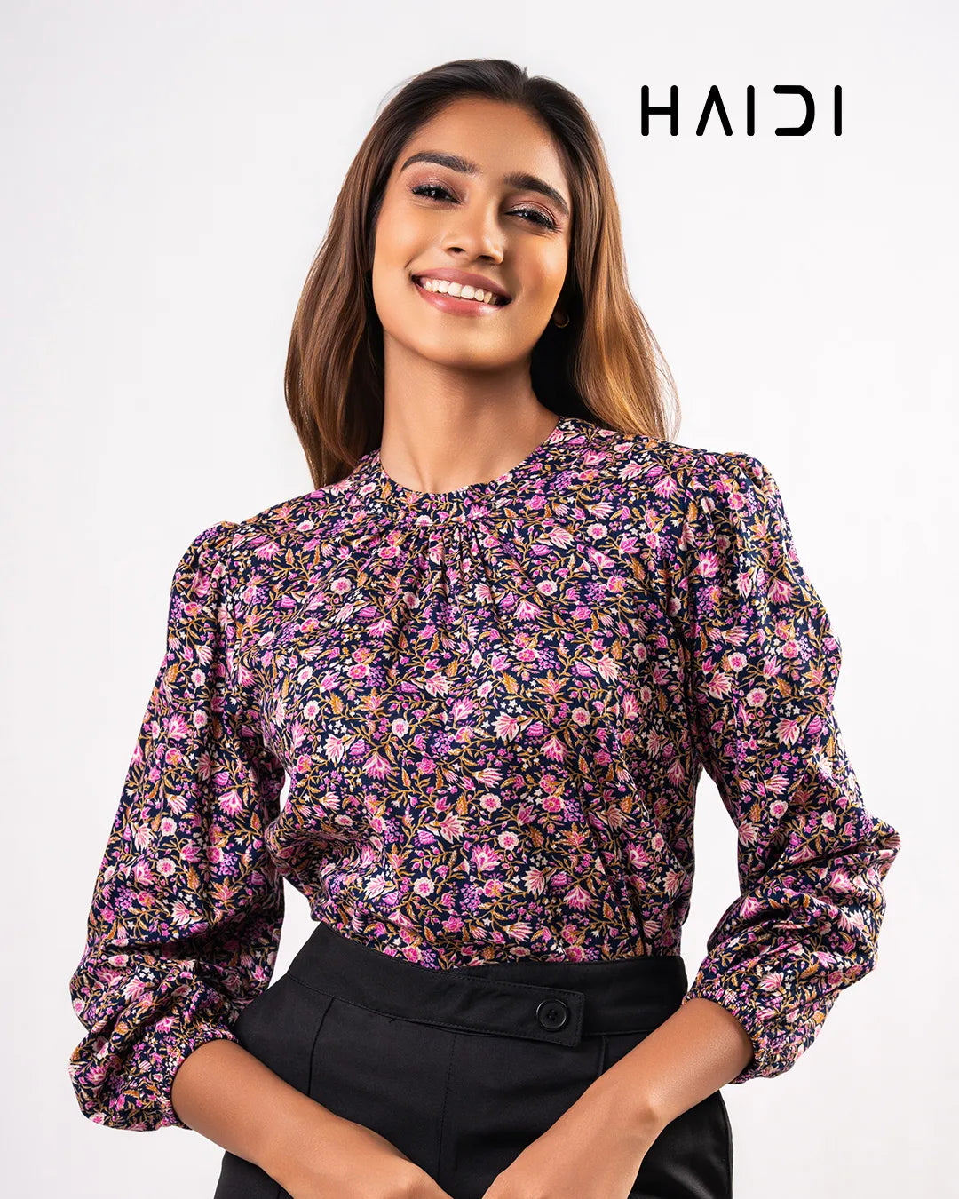 KB0004 - PLUS SIZE BLOUSES - Purple navy