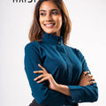Office Wear Blouse – AB1051 - Peacock blue