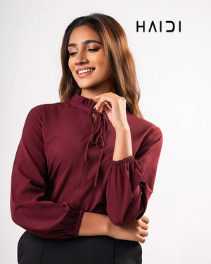 Office Wear Blouse – AB1280 - Maroon