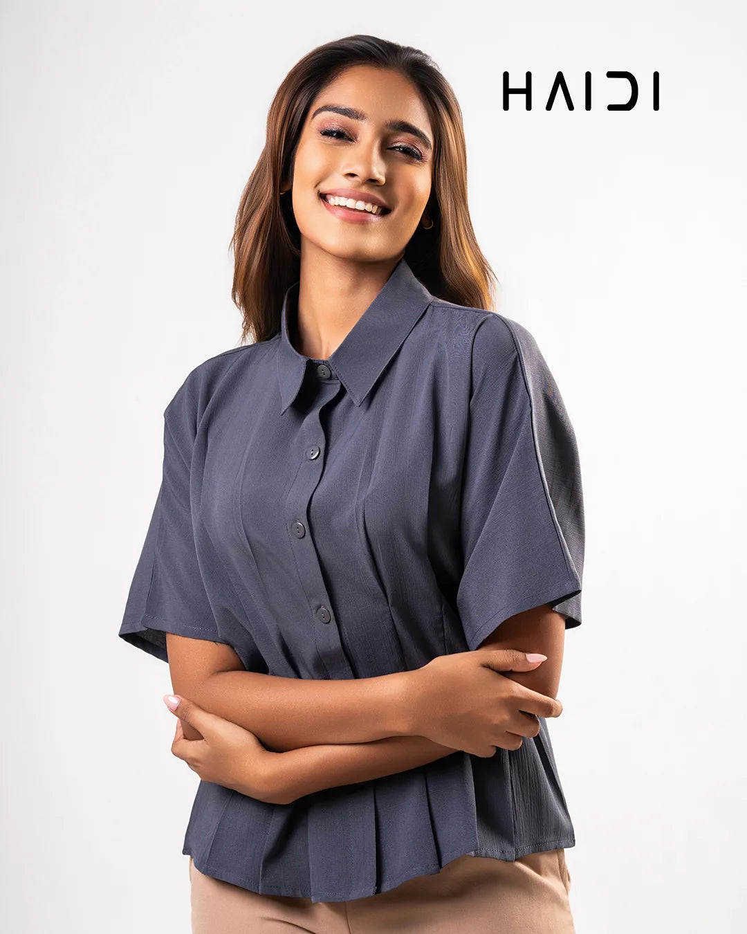 Peplum Top - KB0027 - Ash