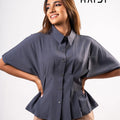 Peplum Top - KB0027 - Ash