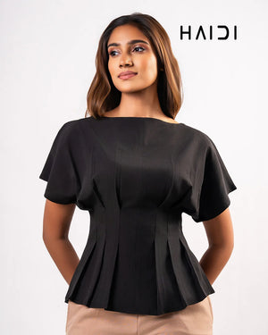 Peplum Top - KB0025 - Black