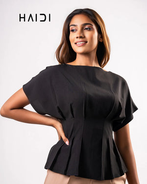 Peplum Top - KB0025 - Black