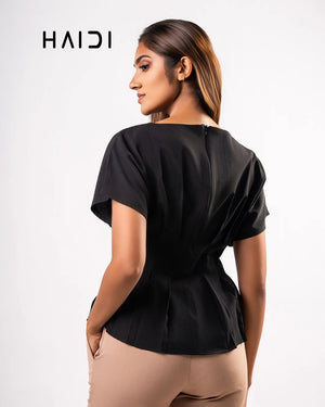 Peplum Top - KB0025 - Black
