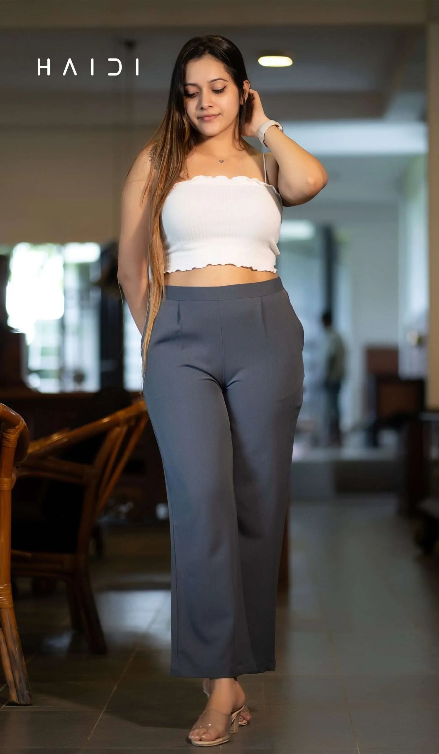 Office wear pant - AB1510 - Dark Ash