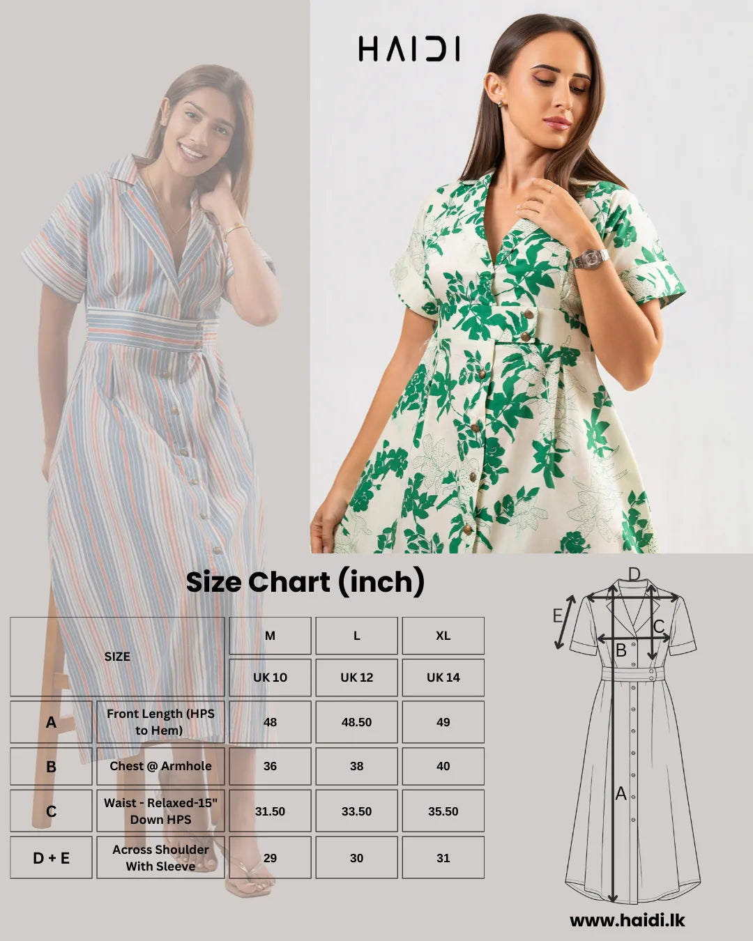 Midi Dress - KB0022 FLORAL