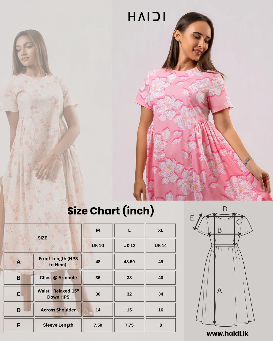 Midi Dress - KB0021 FLORAL P