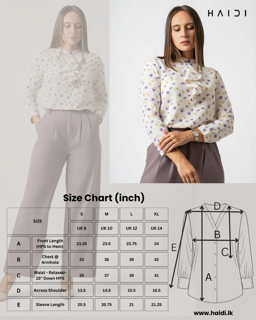 Office Wear Blouse - AB1556 - NAVY