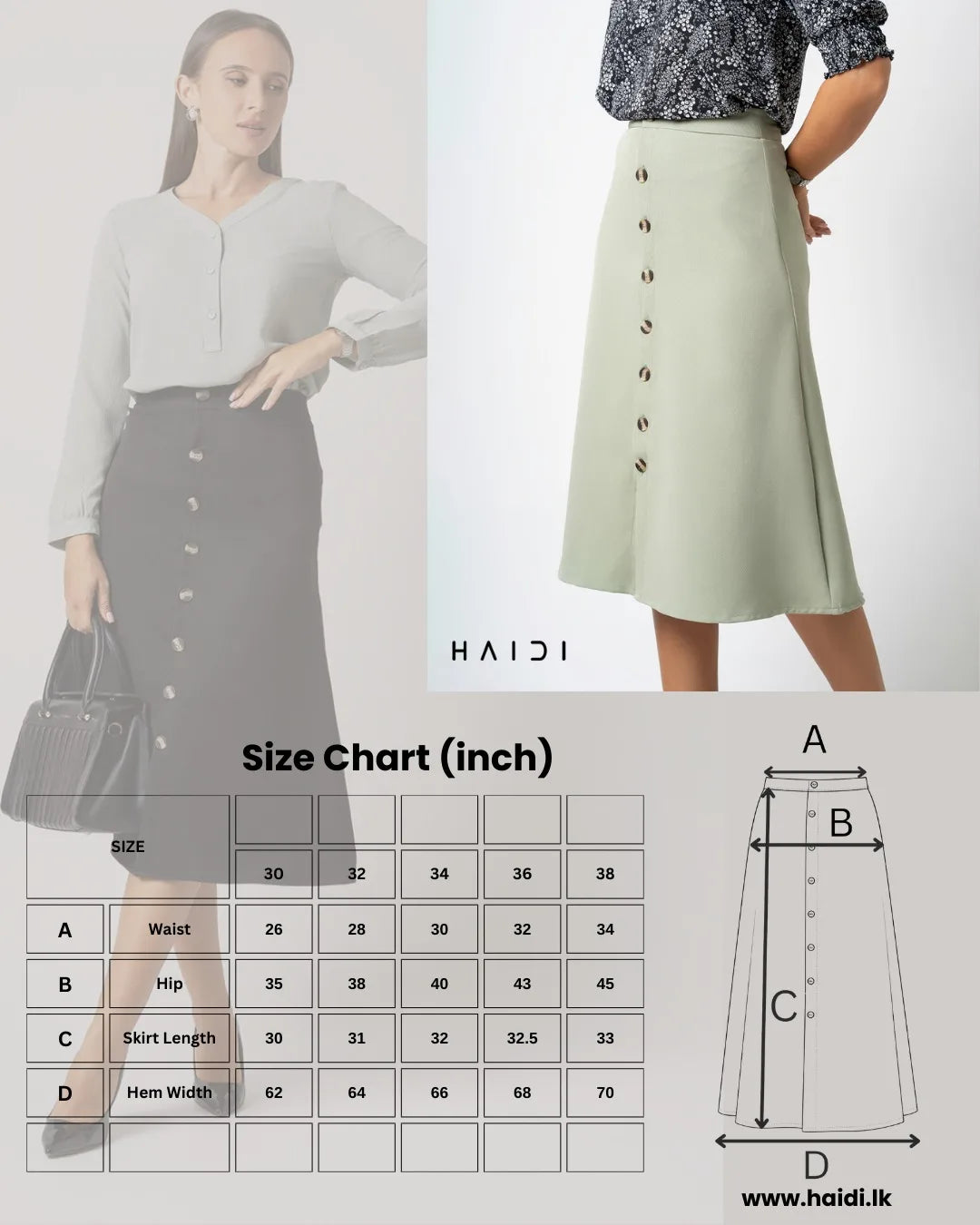 Formal Skirt - Black - S0047