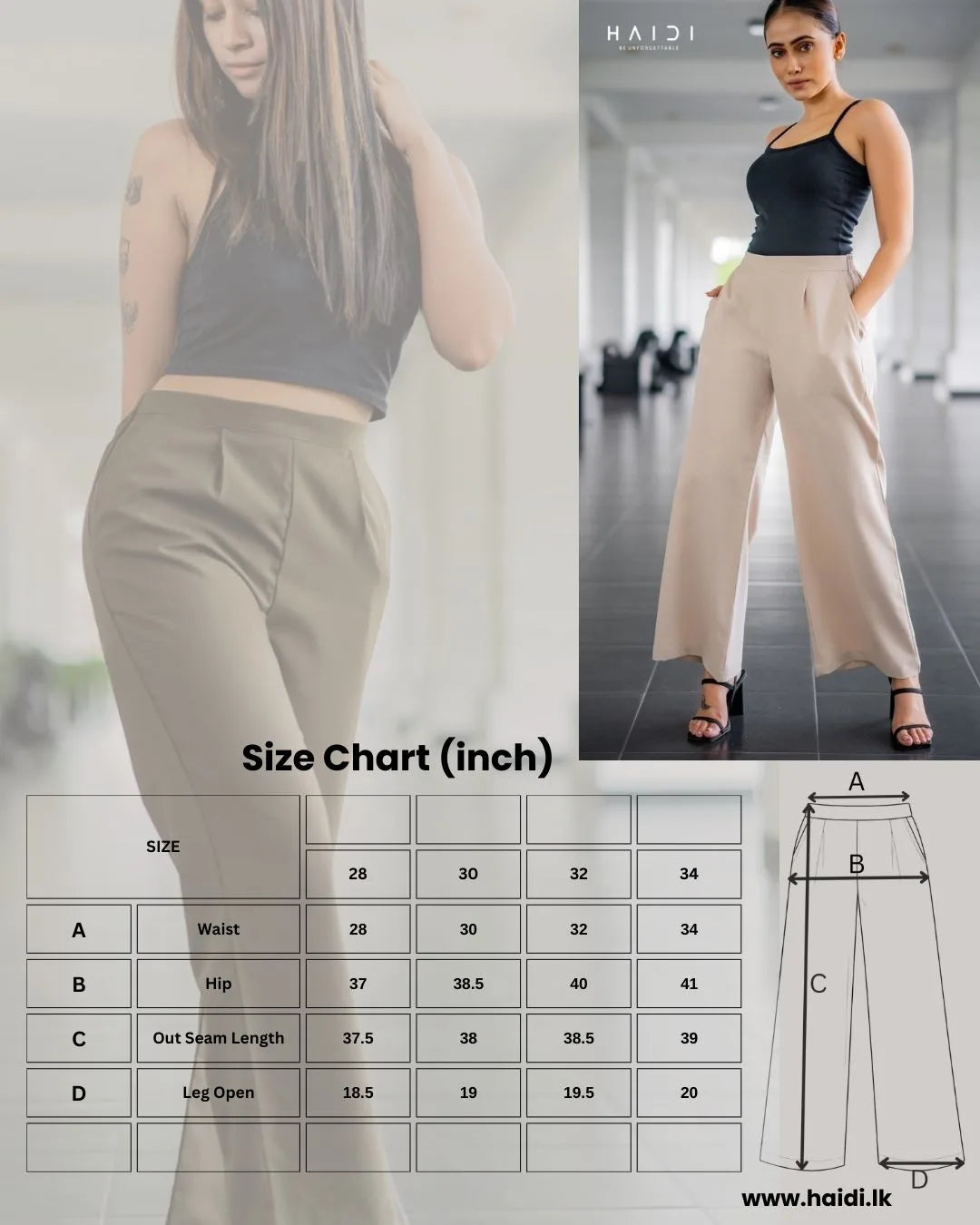 Office wear pant - AB1510 - Black