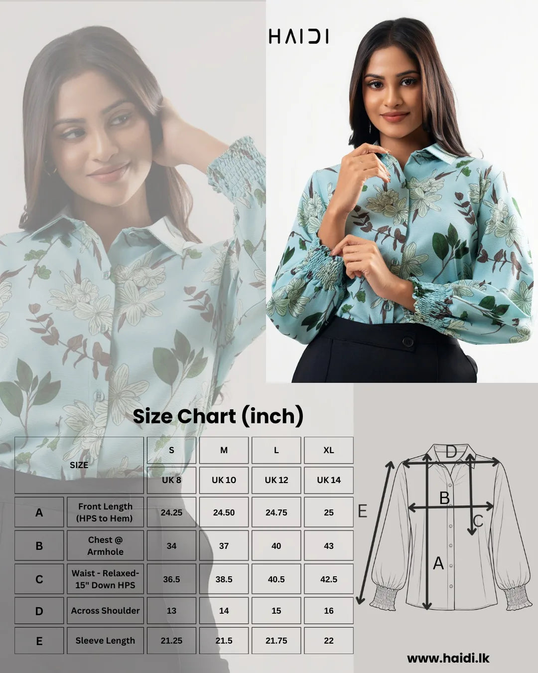 Office wear blouse - KB0003 - Floral W