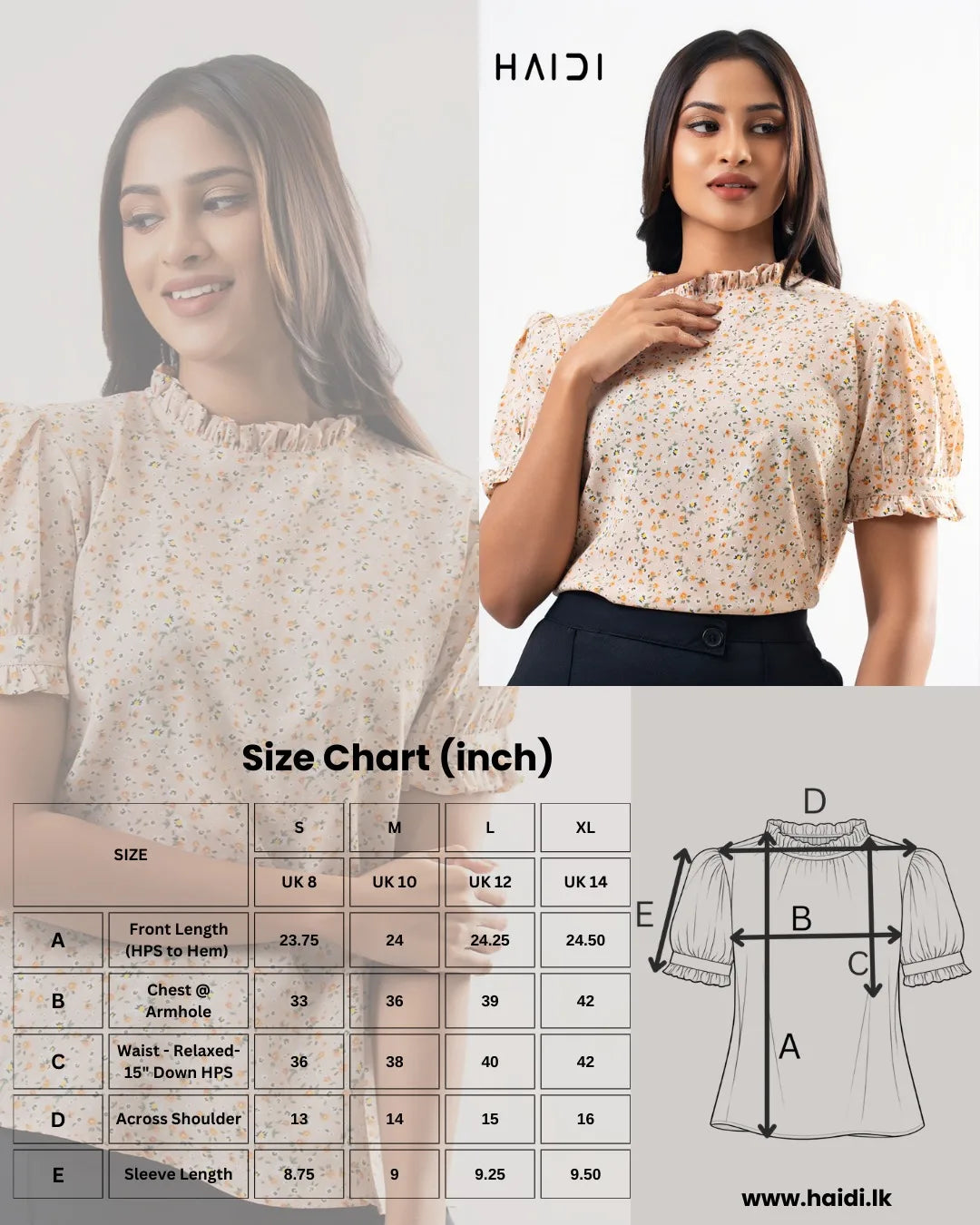 Office wear blouse - AB 1535 - Floral W