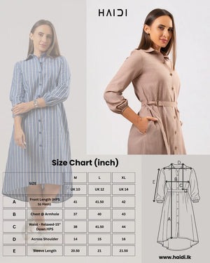 Midi Dress - KB0007 STRIPE