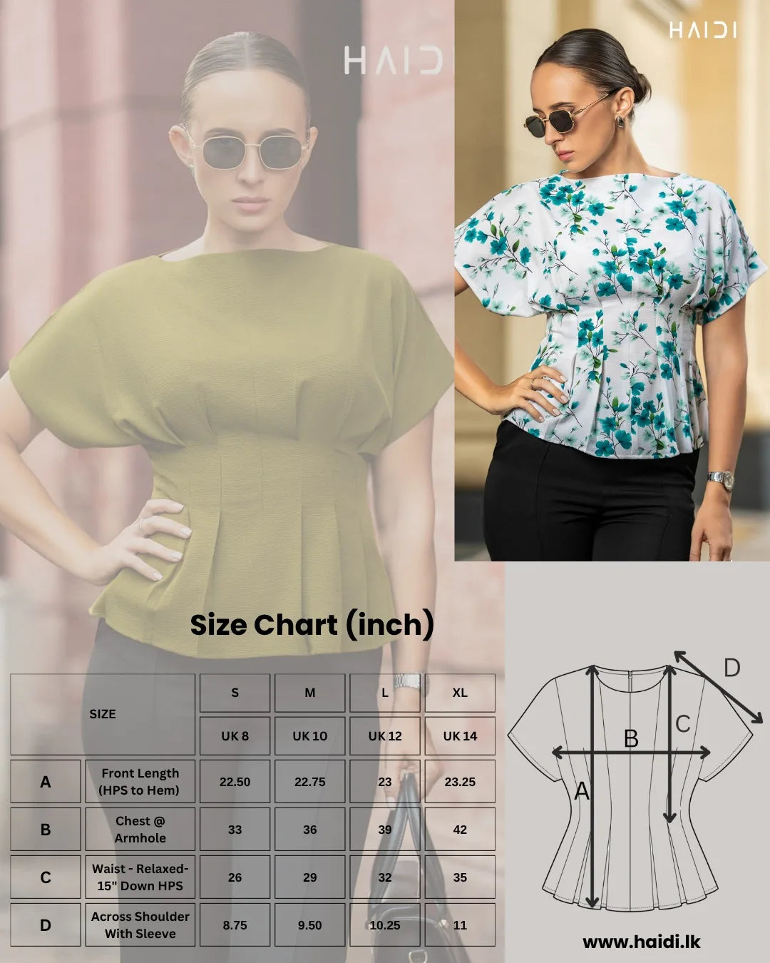 Peplum Top - KB0025 - Beige