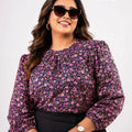 KB0004 - PLUS SIZE BLOUSES - Purple navy