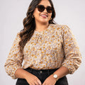 KB0004 - PLUS SIZE BLOUSES - Orange brown