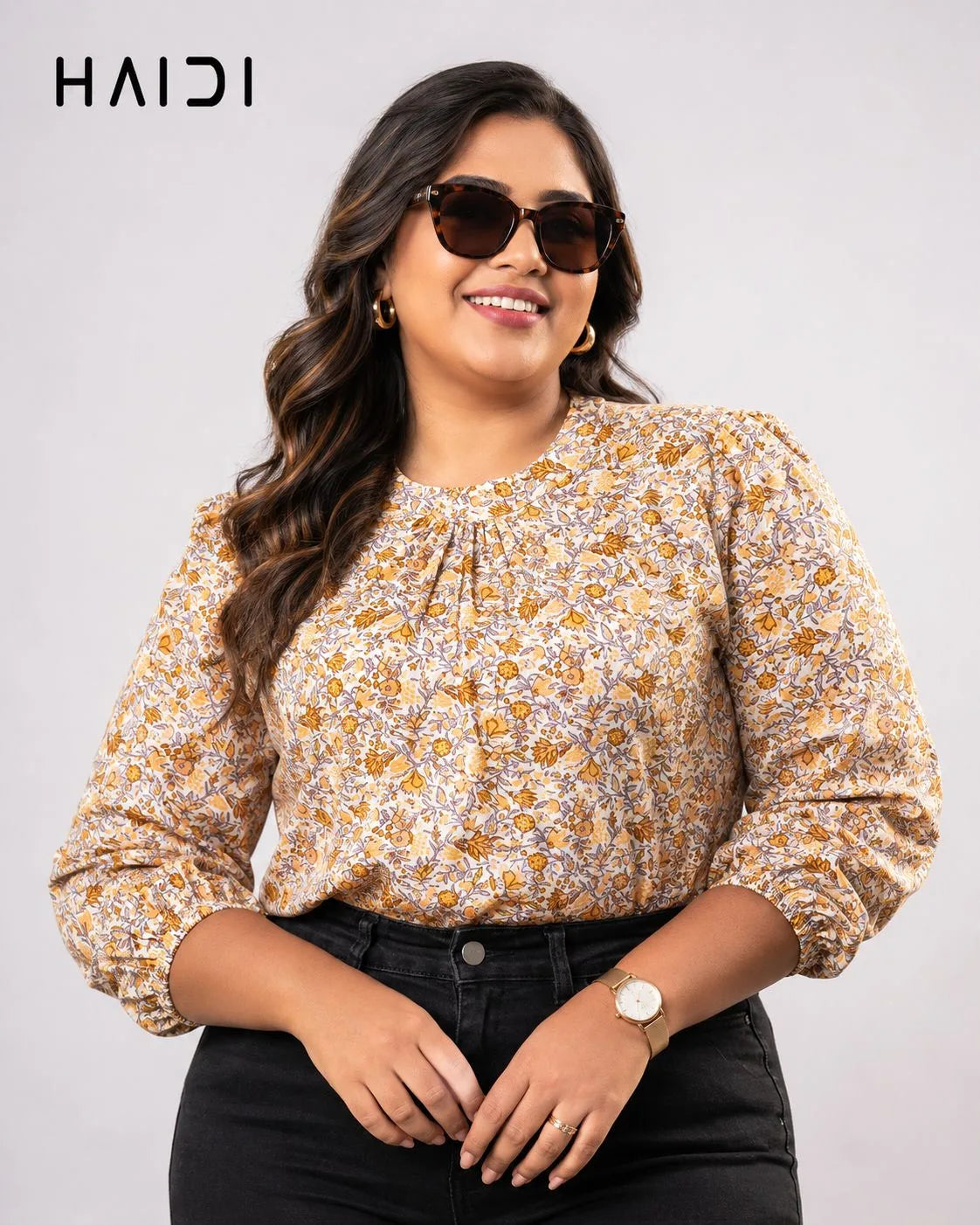 KB0004 - PLUS SIZE BLOUSES - Orange brown