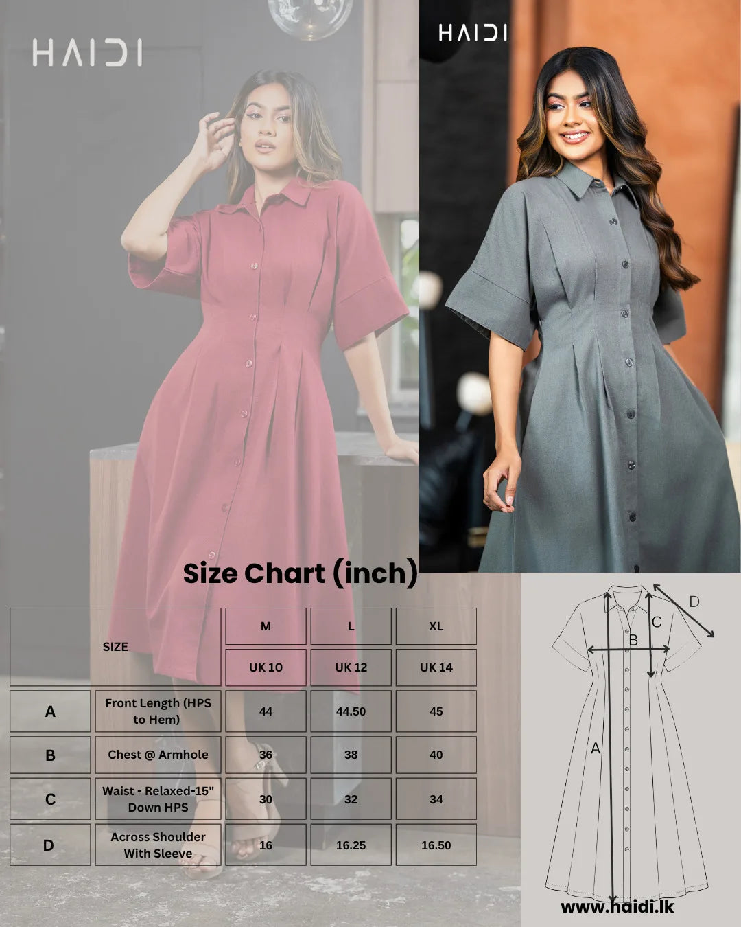 Midi Dress - KB0023 - BLACK