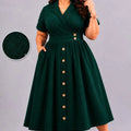 Midi Dress - KB0022 Dark Green