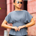 Peplum Top - KB0025 - Ash
