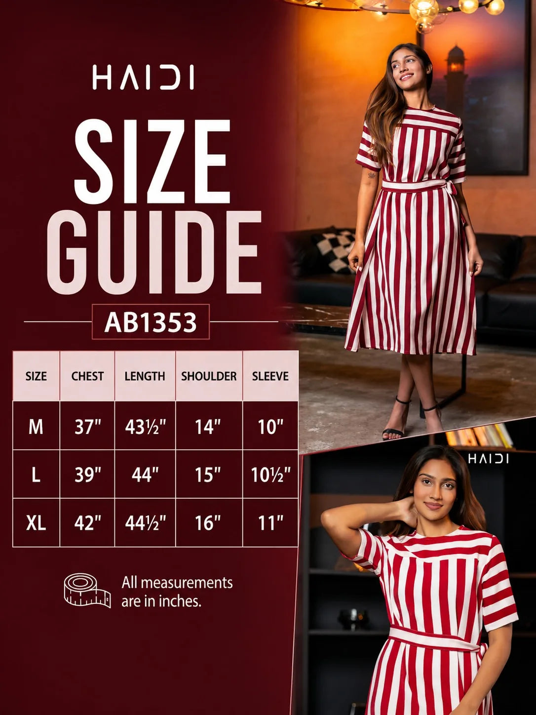 MIDI Dress - AB1353 - R