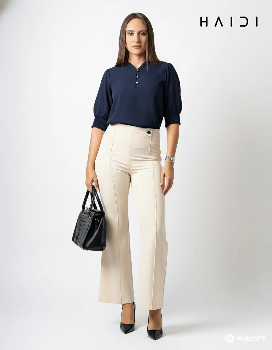 Office wear pant - P0048 - Coffee Cream Color